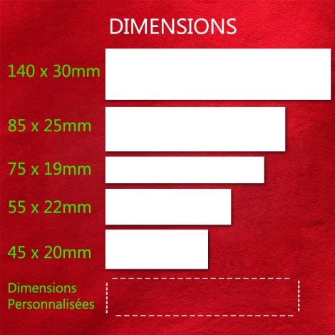 Décalcomanie personnalise texte dimensions – 2015