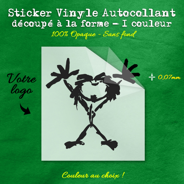 Créez vos Stickers vinyle Découpés à la forme - 1 couleur