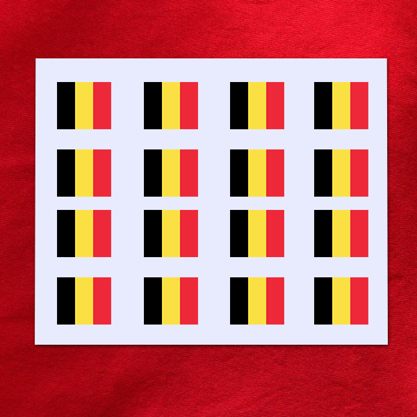 Décalcomanie drapeau Belge - A5