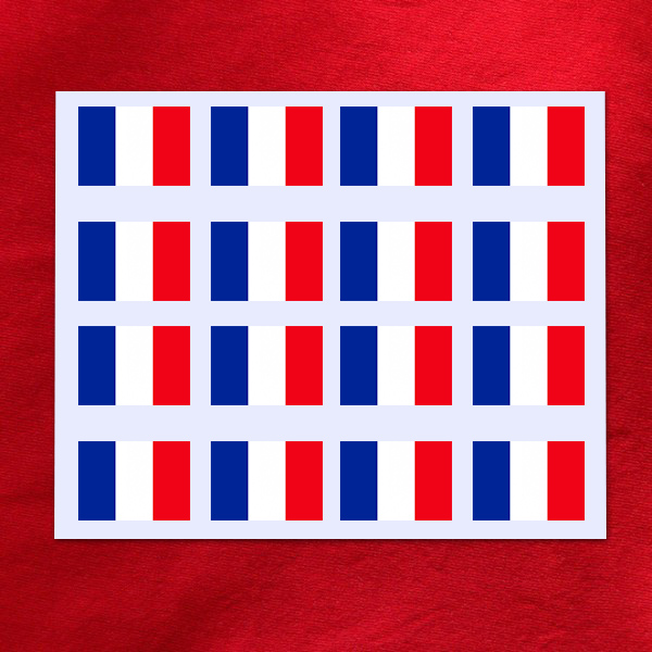 Impression étiquette drapeau français rond (petit format)