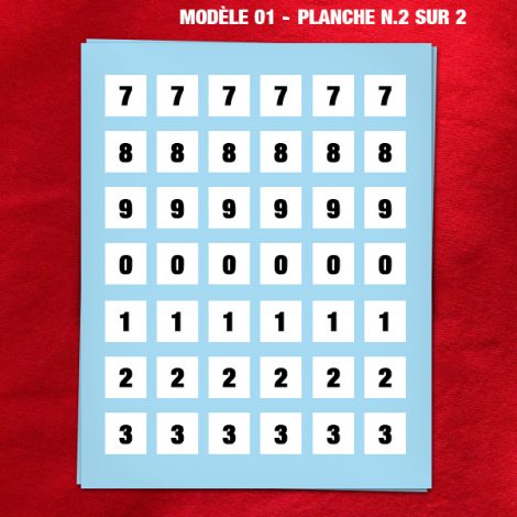 Décalcomanies Carrés Blancs + numéros (chiffres) – Waterslide – page 2