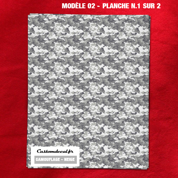 Décalcomanie Surface Camouflage Neige Modèle 02