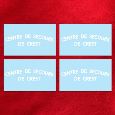 Décalcomanie à eau – Centre de Secours de Crest – Blanc – Waterslide