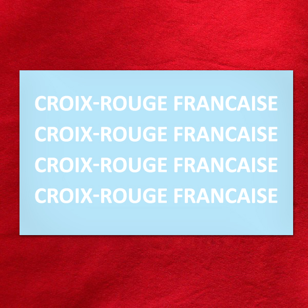 Décalcomanies à eau Croix-rouge Française - lot de 4