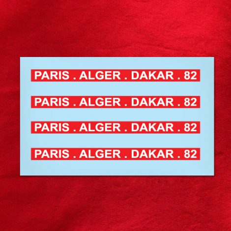 Décalcomanies à eau Paris – Alger – Dakar – 82- lot de 4