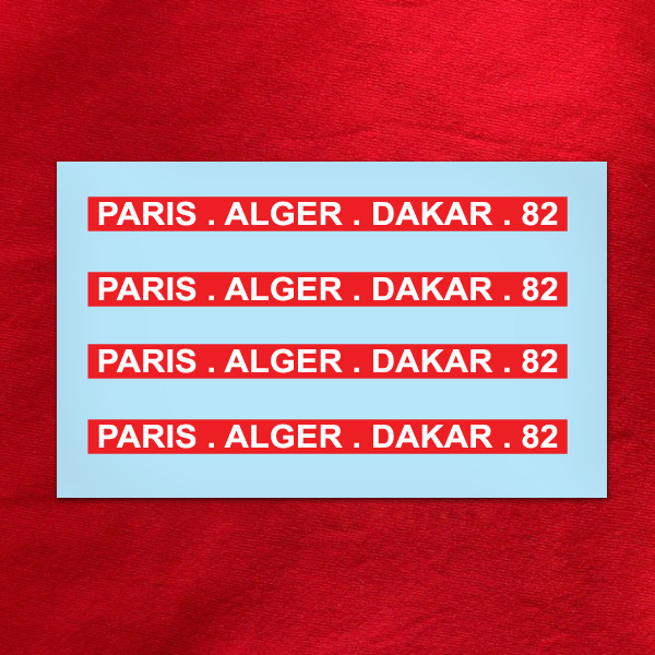 Décalcomanies à eau Paris - Alger - Dakar - 82- lot de 4