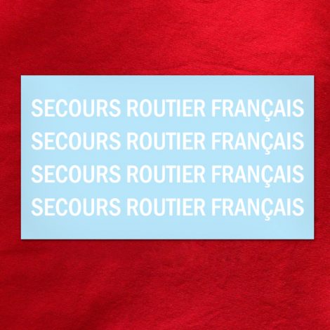 Décalcomanies à eau Secours routier Français – lot de 4