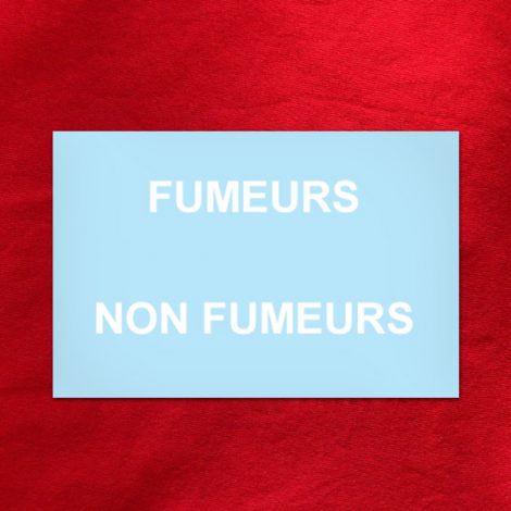 Décalcomanies à eau Signalétique Fumeurs / Non Fumeurs blanches pour trains – lot de 10