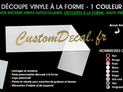 Créer vos stickers vinyle personnalisés, découpés à la forme
