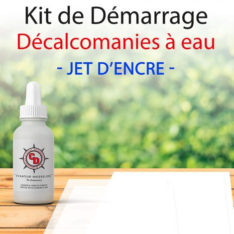 Kit de démarrage – Décalcomanies à eau (Waterslide) pour imprimante Jet d’encre.