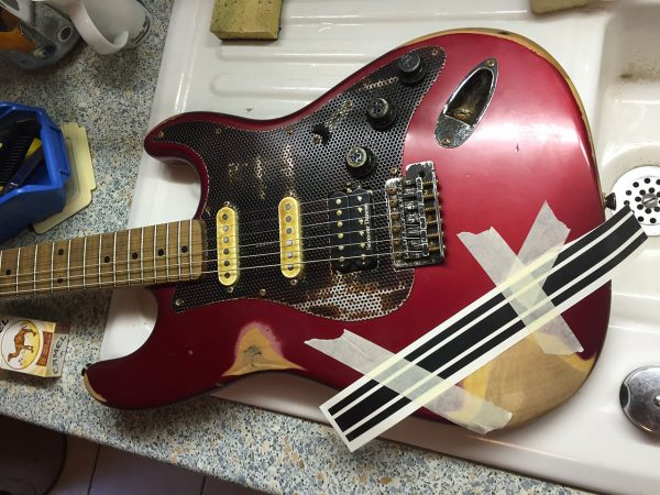 Décalcomanies à eau et stickers vinyle pour Squier Stratocaster Affinity