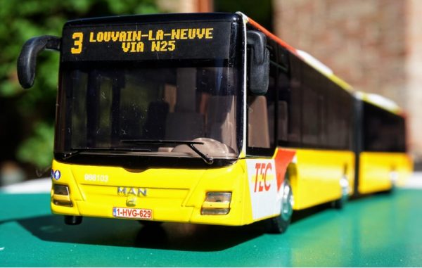 MAN Lion’s City articulé, en livrée TEC (Région Wallonne, Belgique)