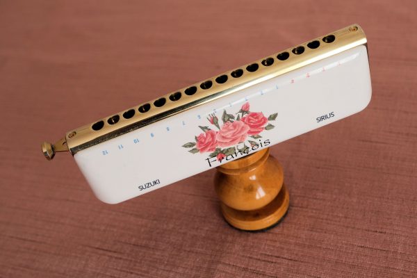 Decalcomanies sans film – Habillage d’un harmonica chromatique 4