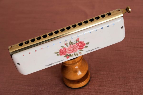 Decalcomanies sans film – Habillage d’un harmonica chromatique 5
