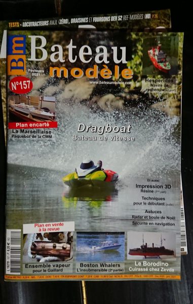 Publication article de presse - magazine Bateau modele - Couverture - Customdecal