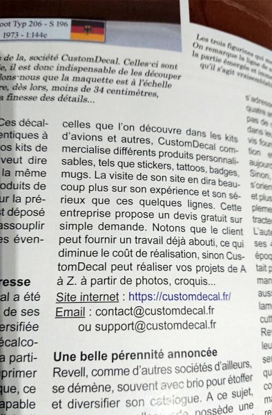 Publication article de presse - magazine Bateau modele - Page 2 - Customdecal
