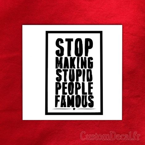 decalcomanie-decoration-Stop-making-stupid-people-famous